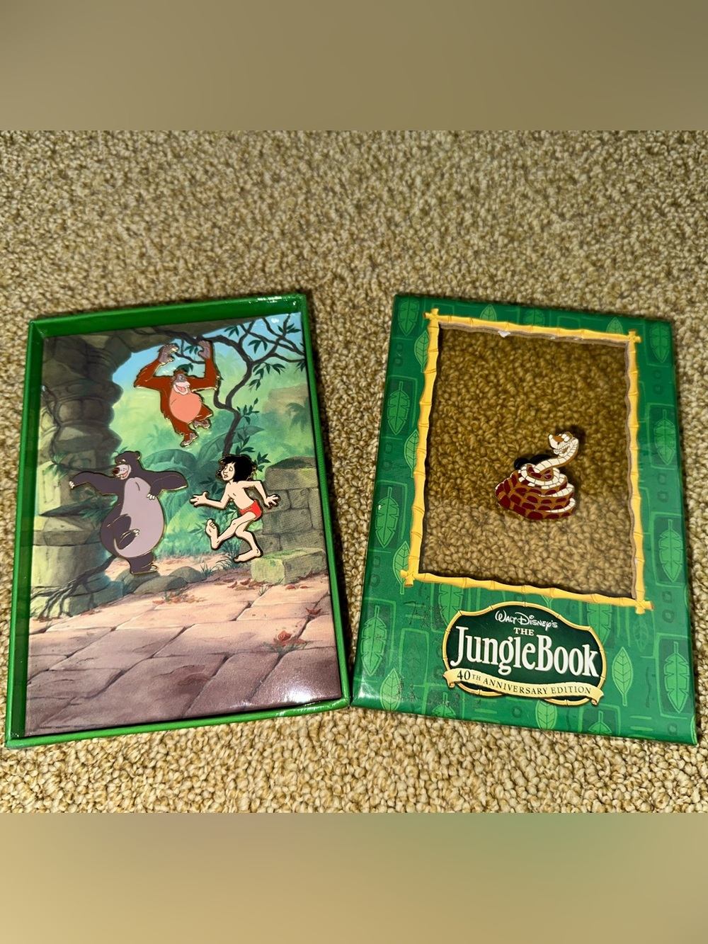 Disney 2007 The Jungle Book: 40th Anniversary DVD Boxed Set & 2002 Kaa Snake Pin
